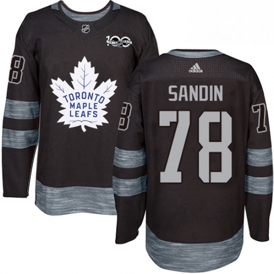 Mens Adidas Toronto Maple Leafs 78 Rasmus Sandin Authentic Black 1917 2017 100th Anniversary NHL Jersey Mens Adidas Toronto Maple Leafs 78 Rasmus Sandin Authentic Black 1917 2017 100th Anniversary NHL Jersey