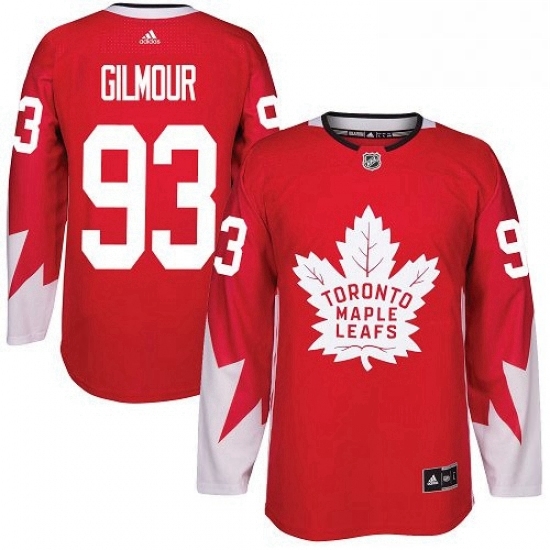 Mens Adidas Toronto Maple Leafs 93 Doug Gilmour Authentic Red Alternate NHL Jersey Mens Adidas Toronto Maple Leafs 93 Doug Gilmour Authentic Red Alternate NHL Jersey