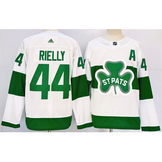 Men's Toronto Maple Leafs #44 Morgan Rielly White St Patricks Authentic Jersey Men's Toronto Maple Leafs #44 Morgan Rielly White St Patricks Authentic Jersey
