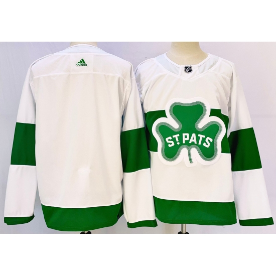 Men's Toronto Maple Leafs White Blank St Patricks Authentic Jersey Men's Toronto Maple Leafs White Blank St Patricks Authentic Jersey