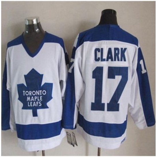Toronto Maple Leafs #17 Wendel Clark White Blue CCM Throwback Stitched NHL jersey Toronto Maple Leafs #17 Wendel Clark White Blue CCM Throwback Stitched NHL jersey