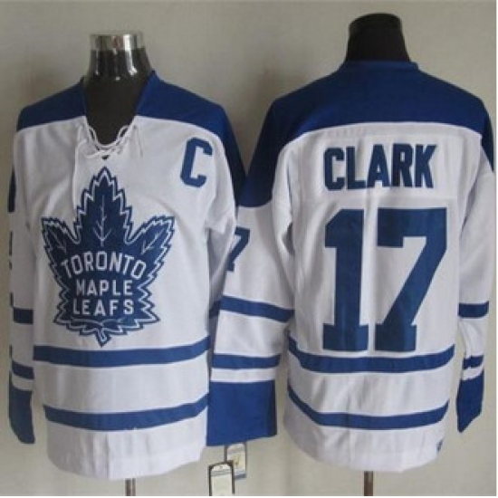 Toronto Maple Leafs #17 Wendel Clark White CCM Throwback Winter Classic Stitched NHL Jersey Toronto Maple Leafs #17 Wendel Clark White CCM Throwback Winter Classic Stitched NHL Jersey