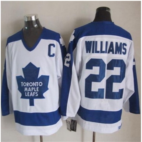 Toronto Maple Leafs #22 Tiger Williams White Blue CCM Throwback Stitched NHL jersey Toronto Maple Leafs #22 Tiger Williams White Blue CCM Throwback Stitched NHL jersey