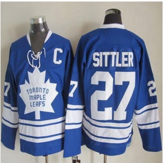 Toronto Maple Leafs #27 Darryl Sittler Blue CCM Throwback Third Stitched NHL Jersey Toronto Maple Leafs #27 Darryl Sittler Blue CCM Throwback Third Stitched NHL Jersey