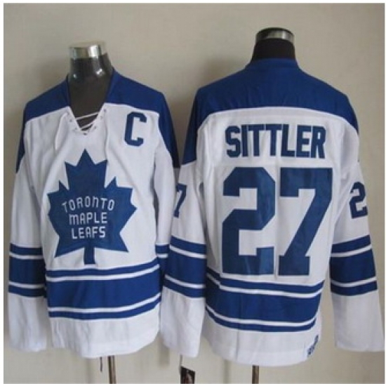 Toronto Maple Leafs #27 Darryl Sittler White CCM Throwback Third Stitched NHL Jersey Toronto Maple Leafs #27 Darryl Sittler White CCM Throwback Third Stitched NHL Jersey