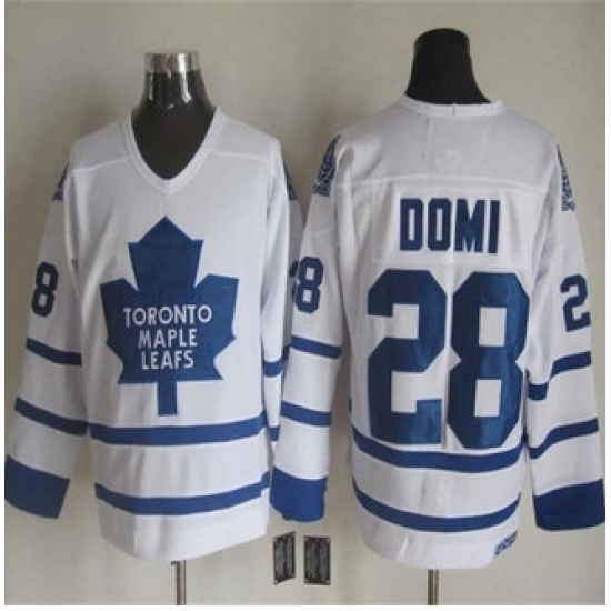 Toronto Maple Leafs #28 Tie Domi White CCM Throwback Stitched NHL Jersey Toronto Maple Leafs #28 Tie Domi White CCM Throwback Stitched NHL Jersey