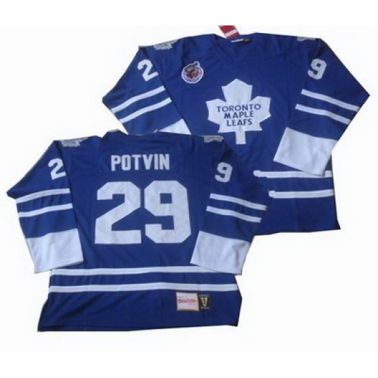 Toronto Maple Leafs #29 Felix Potvin Throwback Blue Jersey Toronto Maple Leafs #29 Felix Potvin Throwback Blue Jersey