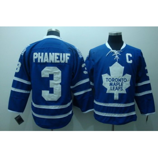 Toronto Maple Leafs 3 Phaneuf Blue Jerseys C patch Toronto Maple Leafs 3 Phaneuf Blue Jerseys C patch