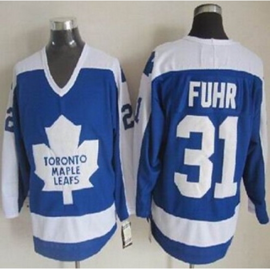 Toronto Maple Leafs #31 Grant Fuhr Blue White CCM Throwback Stitched NHL Jersey Toronto Maple Leafs #31 Grant Fuhr Blue White CCM Throwback Stitched NHL Jersey