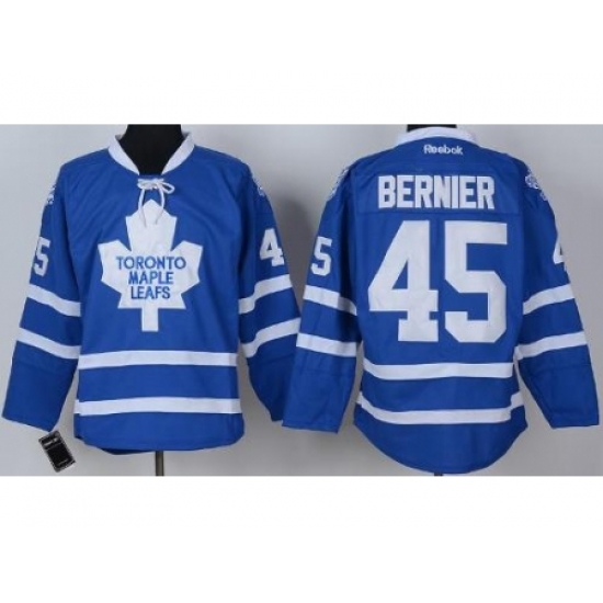 Toronto Maple Leafs 45 Jonathan Bernier Blue NHL Jersey Toronto Maple Leafs 45 Jonathan Bernier Blue NHL Jersey