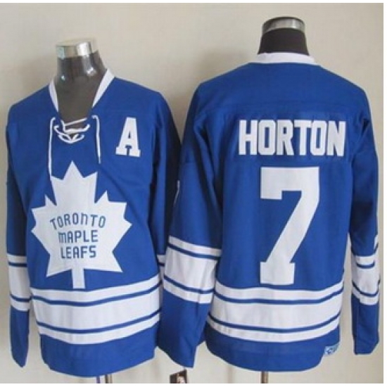 Toronto Maple Leafs #7 Tim Horton Blue CCM Throwback Third Stitched NHL Jersey Toronto Maple Leafs #7 Tim Horton Blue CCM Throwback Third Stitched NHL Jersey