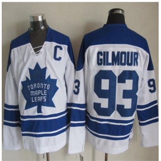 Toronto Maple Leafs #93 Doug Gilmour White CCM Throwback Third Stitched NHL Jersey Toronto Maple Leafs #93 Doug Gilmour White CCM Throwback Third Stitched NHL Jersey