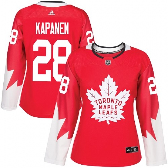Maple Leafs #28 Kasperi Kapanen Red Alternate Womens Stitched NHL Jersey Maple Leafs #28 Kasperi Kapanen Red Alternate Womens Stitched NHL Jersey