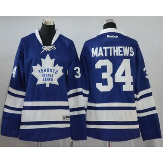 Maple Leafs #34 Auston Matthews Blue Womens Alternate Stitched NHL Jersey Maple Leafs #34 Auston Matthews Blue Womens Alternate Stitched NHL Jersey