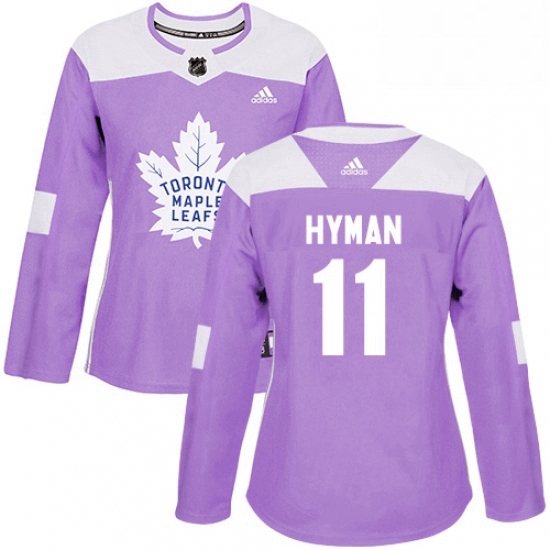 Womens Adidas Toronto Maple Leafs 11 Zach Hyman Authentic Purple Fights Cancer Practice NHL Jersey Womens Adidas Toronto Maple Leafs 11 Zach Hyman Authentic Purple Fights Cancer Practice NHL Jersey