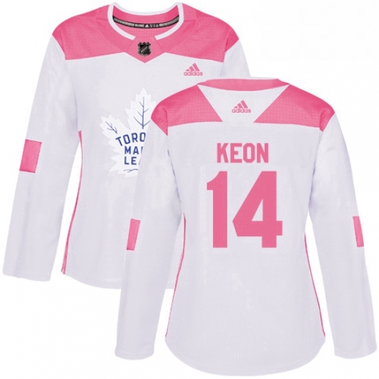 Womens Adidas Toronto Maple Leafs 14 Dave Keon Authentic WhitePink Fashion NHL Jersey Womens Adidas Toronto Maple Leafs 14 Dave Keon Authentic WhitePink Fashion NHL Jersey