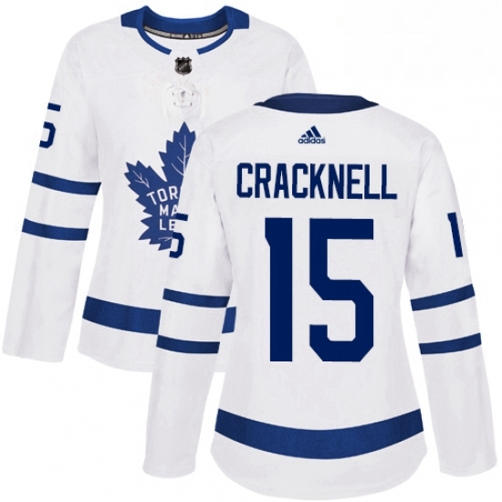 Womens Adidas Toronto Maple Leafs 15 Adam Cracknell Authentic White Away NHL Jersey Womens Adidas Toronto Maple Leafs 15 Adam Cracknell Authentic White Away NHL Jersey
