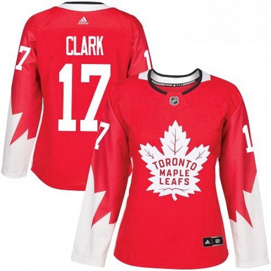 Womens Adidas Toronto Maple Leafs 17 Wendel Clark Authentic Red Alternate NHL Jersey Womens Adidas Toronto Maple Leafs 17 Wendel Clark Authentic Red Alternate NHL Jersey