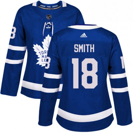 Womens Adidas Toronto Maple Leafs 18 Ben Smith Authentic Royal Blue Home NHL Jersey Womens Adidas Toronto Maple Leafs 18 Ben Smith Authentic Royal Blue Home NHL Jersey