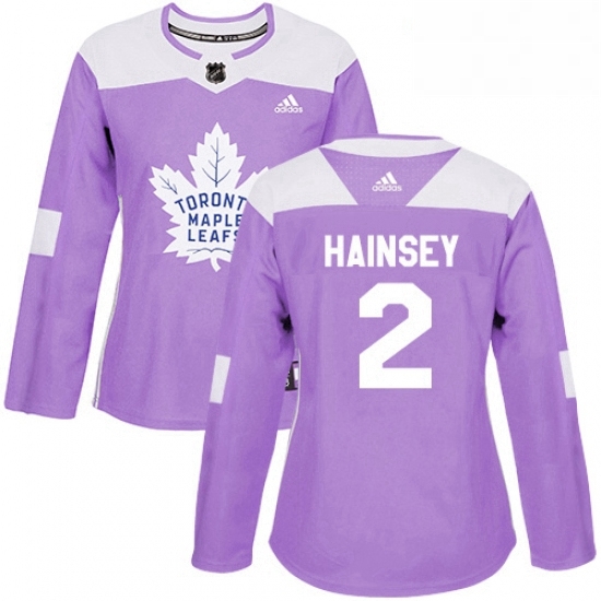 Womens Adidas Toronto Maple Leafs 2 Ron Hainsey Authentic Purple Fights Cancer Practice NHL Jersey Womens Adidas Toronto Maple Leafs 2 Ron Hainsey Authentic Purple Fights Cancer Practice NHL Jersey