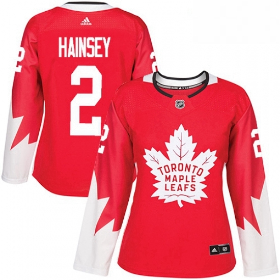 Womens Adidas Toronto Maple Leafs 2 Ron Hainsey Authentic Red Alternate NHL Jersey Womens Adidas Toronto Maple Leafs 2 Ron Hainsey Authentic Red Alternate NHL Jersey