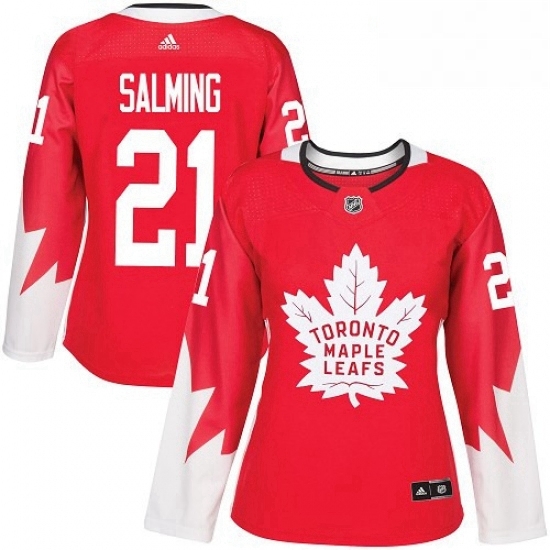 Womens Adidas Toronto Maple Leafs 21 Borje Salming Authentic Red Alternate NHL Jersey Womens Adidas Toronto Maple Leafs 21 Borje Salming Authentic Red Alternate NHL Jersey
