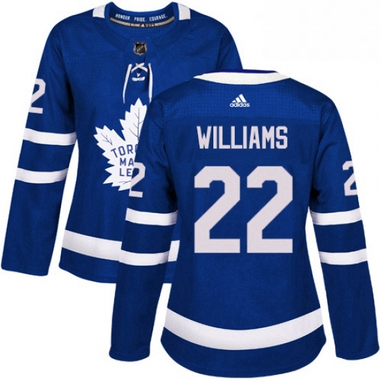 Womens Adidas Toronto Maple Leafs 22 Tiger Williams Authentic Royal Blue Home NHL Jersey Womens Adidas Toronto Maple Leafs 22 Tiger Williams Authentic Royal Blue Home NHL Jersey