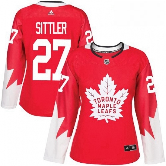 Womens Adidas Toronto Maple Leafs 27 Darryl Sittler Authentic Red Alternate NHL Jersey Womens Adidas Toronto Maple Leafs 27 Darryl Sittler Authentic Red Alternate NHL Jersey