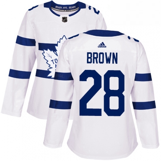 Womens Adidas Toronto Maple Leafs 28 Connor Brown Authentic White 2018 Stadium Series NHL Jersey Womens Adidas Toronto Maple Leafs 28 Connor Brown Authentic White 2018 Stadium Series NHL Jersey