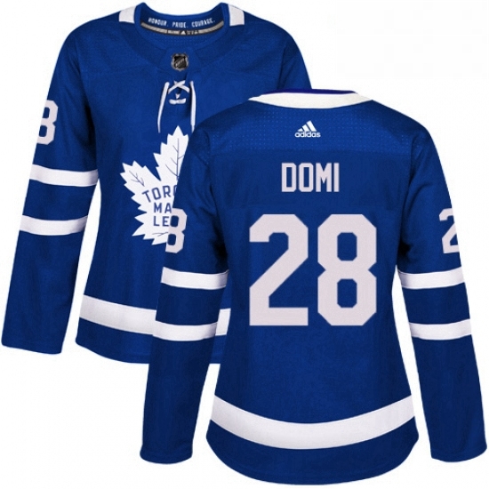 Womens Adidas Toronto Maple Leafs 28 Tie Domi Authentic Royal Blue Home NHL Jersey Womens Adidas Toronto Maple Leafs 28 Tie Domi Authentic Royal Blue Home NHL Jersey