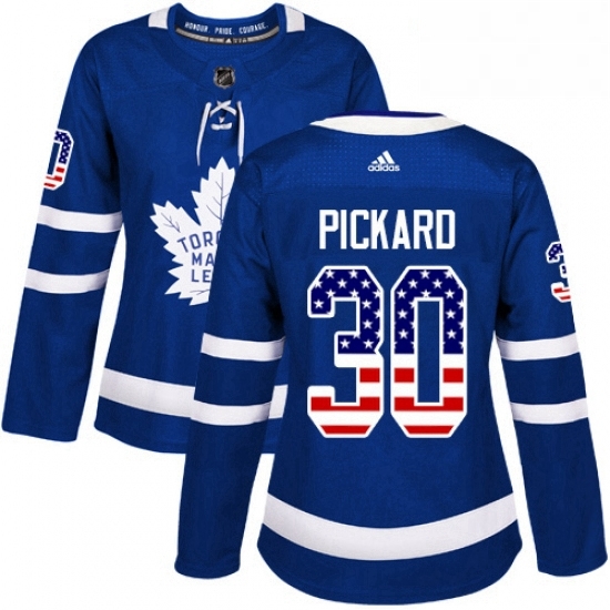 Womens Adidas Toronto Maple Leafs 30 Calvin Pickard Authentic Royal Blue USA Flag Fashion NHL Jersey Womens Adidas Toronto Maple Leafs 30 Calvin Pickard Authentic Royal Blue USA Flag Fashion NHL Jersey