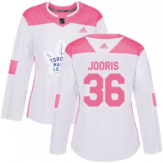 Womens Adidas Toronto Maple Leafs 36 Josh Jooris Authentic White Pink Fashion NHL Jersey Womens Adidas Toronto Maple Leafs 36 Josh Jooris Authentic White Pink Fashion NHL Jersey