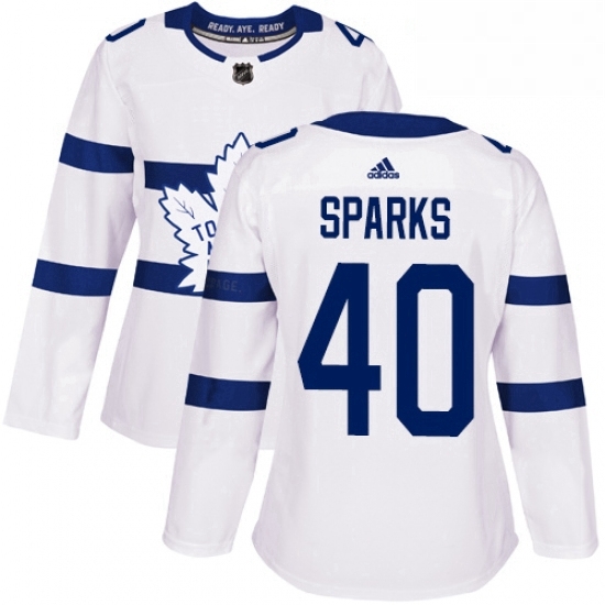 Womens Adidas Toronto Maple Leafs 40 Garret Sparks Authentic White 2018 Stadium Series NHL Jersey Womens Adidas Toronto Maple Leafs 40 Garret Sparks Authentic White 2018 Stadium Series NHL Jersey