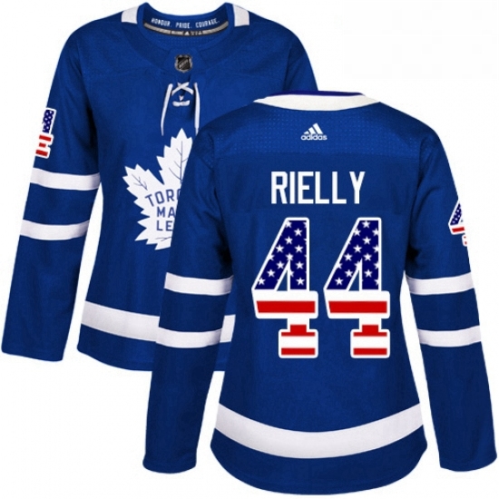 Womens Adidas Toronto Maple Leafs 44 Morgan Rielly Authentic Royal Blue USA Flag Fashion NHL Jersey Womens Adidas Toronto Maple Leafs 44 Morgan Rielly Authentic Royal Blue USA Flag Fashion NHL Jersey