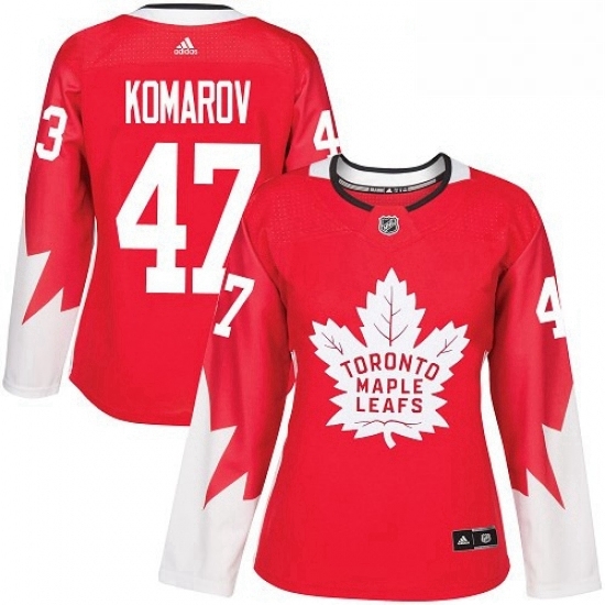 Womens Adidas Toronto Maple Leafs 47 Leo Komarov Authentic Red Alternate NHL Jersey Womens Adidas Toronto Maple Leafs 47 Leo Komarov Authentic Red Alternate NHL Jersey