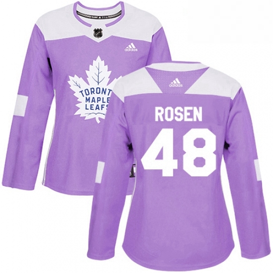Womens Adidas Toronto Maple Leafs 48 Calle Rosen Authentic Purple Fights Cancer Practice NHL Jersey Womens Adidas Toronto Maple Leafs 48 Calle Rosen Authentic Purple Fights Cancer Practice NHL Jersey