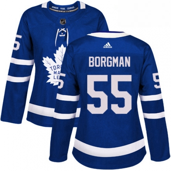 Womens Adidas Toronto Maple Leafs 55 Andreas Borgman Authentic Royal Blue Home NHL Jersey Womens Adidas Toronto Maple Leafs 55 Andreas Borgman Authentic Royal Blue Home NHL Jersey