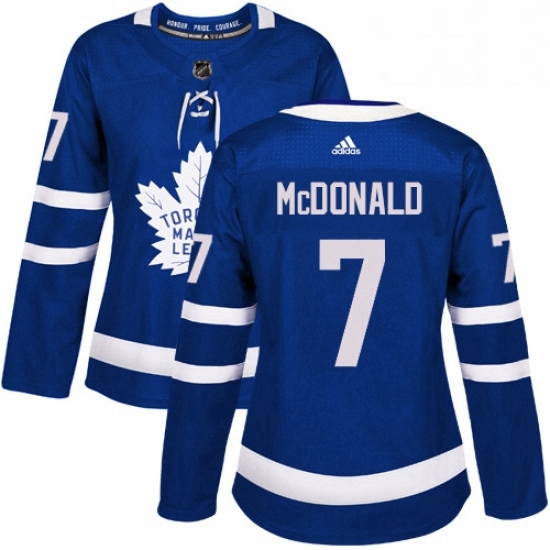 Womens Adidas Toronto Maple Leafs 7 Lanny McDonald Authentic Royal Blue Home NHL Jersey Womens Adidas Toronto Maple Leafs 7 Lanny McDonald Authentic Royal Blue Home NHL Jersey