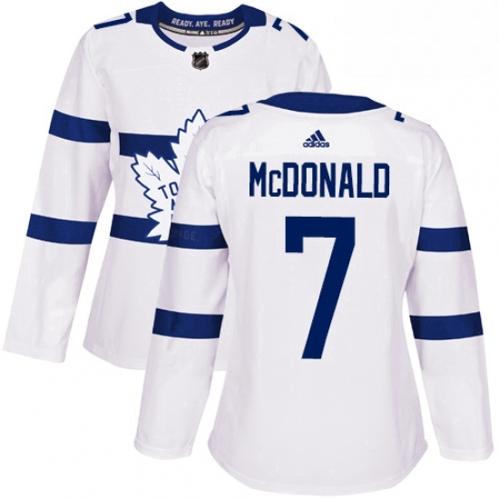 Womens Adidas Toronto Maple Leafs 7 Lanny McDonald Authentic White 2018 Stadium Series NHL Jersey Womens Adidas Toronto Maple Leafs 7 Lanny McDonald Authentic White 2018 Stadium Series NHL Jersey