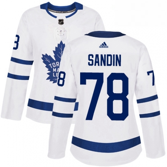Womens Adidas Toronto Maple Leafs 78 Rasmus Sandin Authentic White Away NHL Jersey Womens Adidas Toronto Maple Leafs 78 Rasmus Sandin Authentic White Away NHL Jersey
