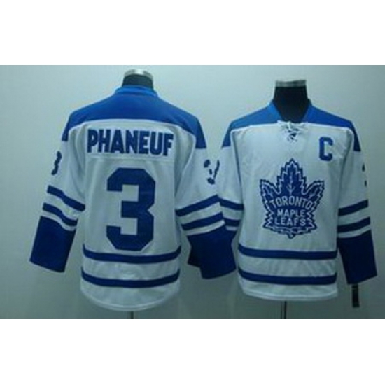 KIDS Toronto Maple Leafs 3 Phaneuf white Jerseys C patch KIDS Toronto Maple Leafs 3 Phaneuf white Jerseys C patch