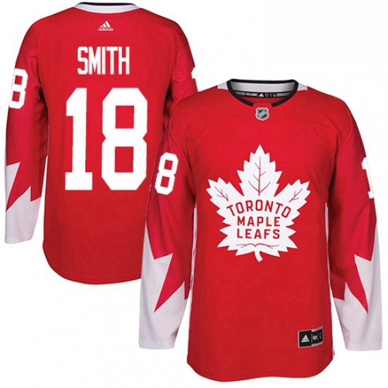 Youth Adidas Toronto Maple Leafs 18 Ben Smith Authentic Red Alternate NHL Jersey Youth Adidas Toronto Maple Leafs 18 Ben Smith Authentic Red Alternate NHL Jersey