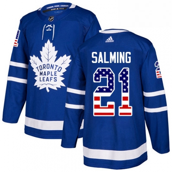Youth Adidas Toronto Maple Leafs 21 Borje Salming Authentic Royal Blue USA Flag Fashion NHL Jersey Youth Adidas Toronto Maple Leafs 21 Borje Salming Authentic Royal Blue USA Flag Fashion NHL Jersey