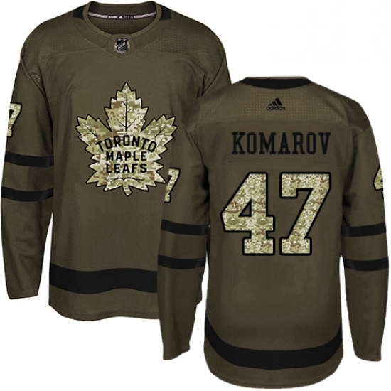 Youth Adidas Toronto Maple Leafs 47 Leo Komarov Authentic Green Salute to Service NHL Jersey Youth Adidas Toronto Maple Leafs 47 Leo Komarov Authentic Green Salute to Service NHL Jersey