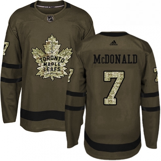 Youth Adidas Toronto Maple Leafs 7 Lanny McDonald Authentic Green Salute to Service NHL Jersey Youth Adidas Toronto Maple Leafs 7 Lanny McDonald Authentic Green Salute to Service NHL Jersey