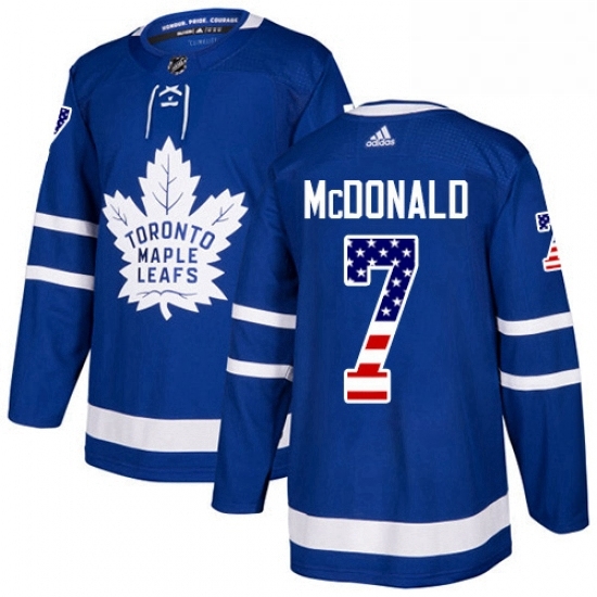 Youth Adidas Toronto Maple Leafs 7 Lanny McDonald Authentic Royal Blue USA Flag Fashion NHL Jersey Youth Adidas Toronto Maple Leafs 7 Lanny McDonald Authentic Royal Blue USA Flag Fashion NHL Jersey