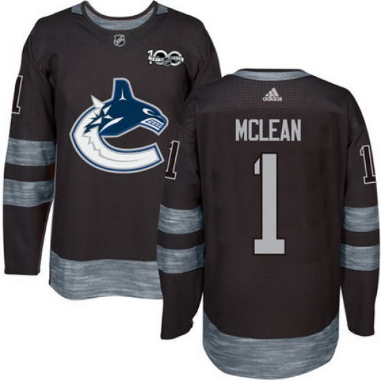 Canucks #1 Kirk Mclean Black 1917 2017 100th Anniversary Stitched NHL Jersey Canucks #1 Kirk Mclean Black 1917 2017 100th Anniversary Stitched NHL Jersey