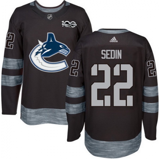 Canucks #22 Daniel Sedin Black 1917 2017 100th Anniversary Stitched NHL Jersey Canucks #22 Daniel Sedin Black 1917 2017 100th Anniversary Stitched NHL Jersey