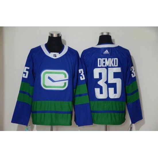 Canucks 35 Thatcher Demko Blue Adidas Jersey Canucks 35 Thatcher Demko Blue Adidas Jersey