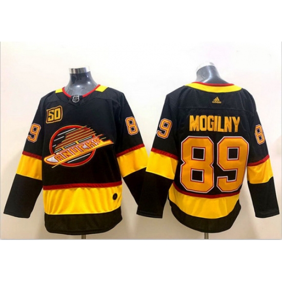 Canucks 89 Alexander Mogilny Black 50th Anniversary Adidas Jerseys Canucks 89 Alexander Mogilny Black 50th Anniversary Adidas Jerseys